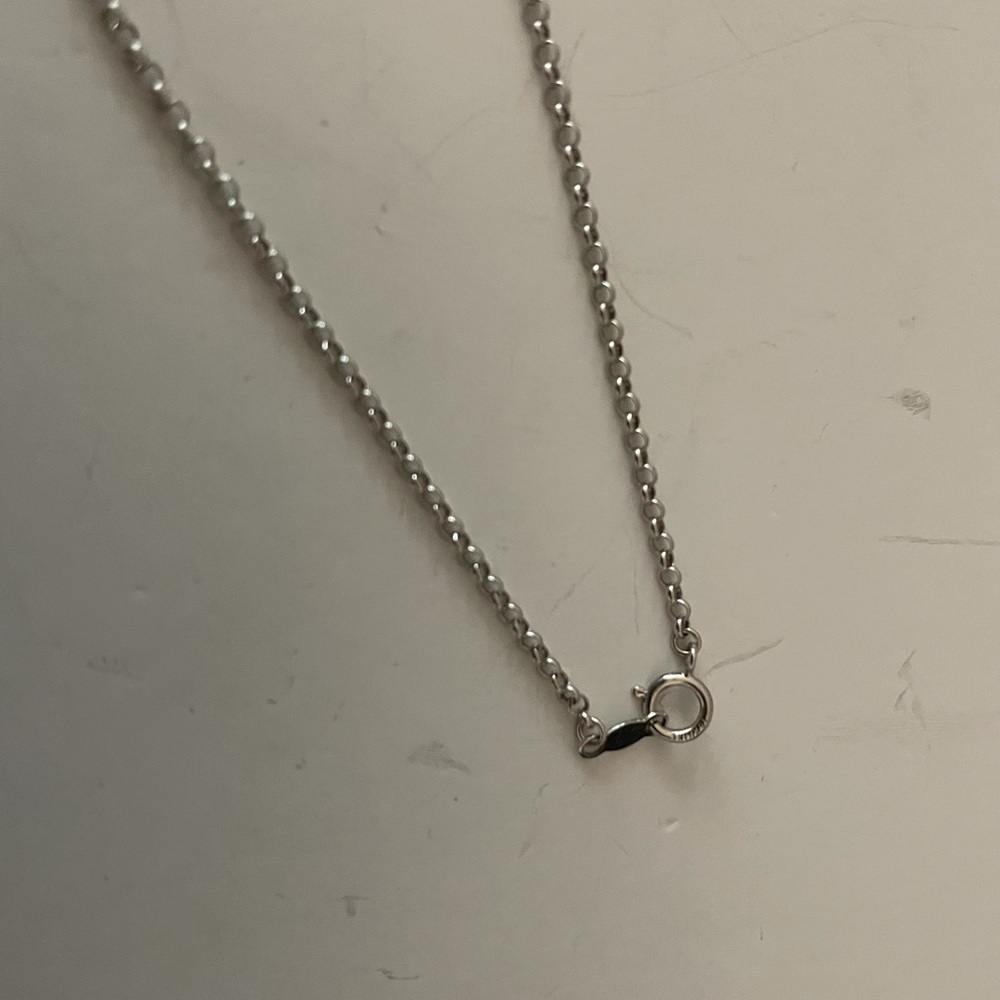 10K White Gold Sky Blue Topaz Station Necklace - Picture 4 of 8